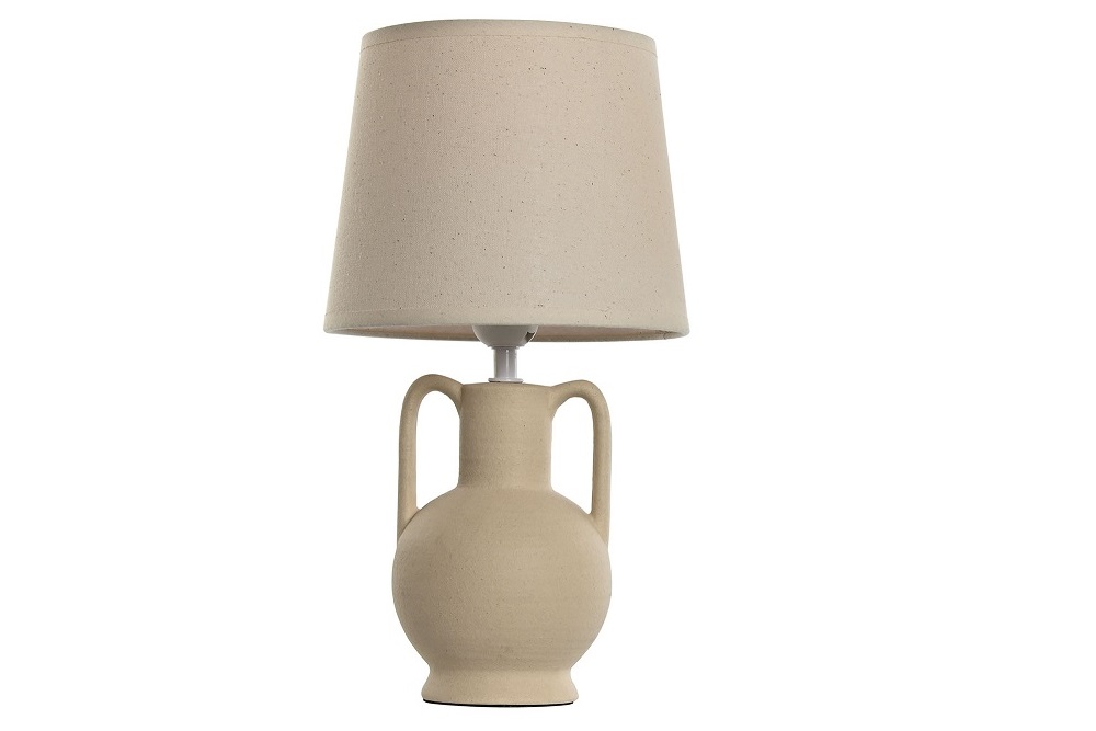 LAMPARA SOBREMESA CERAMICA 20X20X36 ASA BEIGE